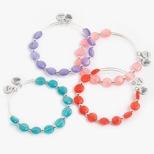 4 pack of beaded Alex and Ani bracelets